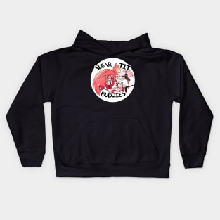 Sugar Tit BFFs Angel Dust and Cherry Bomb Sticker Kids Hoodie